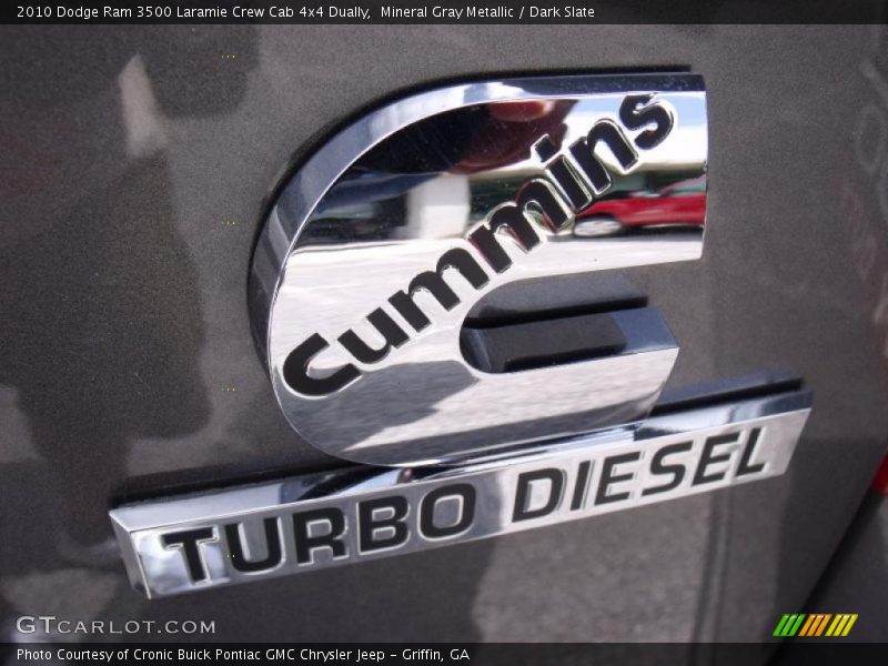 Mineral Gray Metallic / Dark Slate 2010 Dodge Ram 3500 Laramie Crew Cab 4x4 Dually