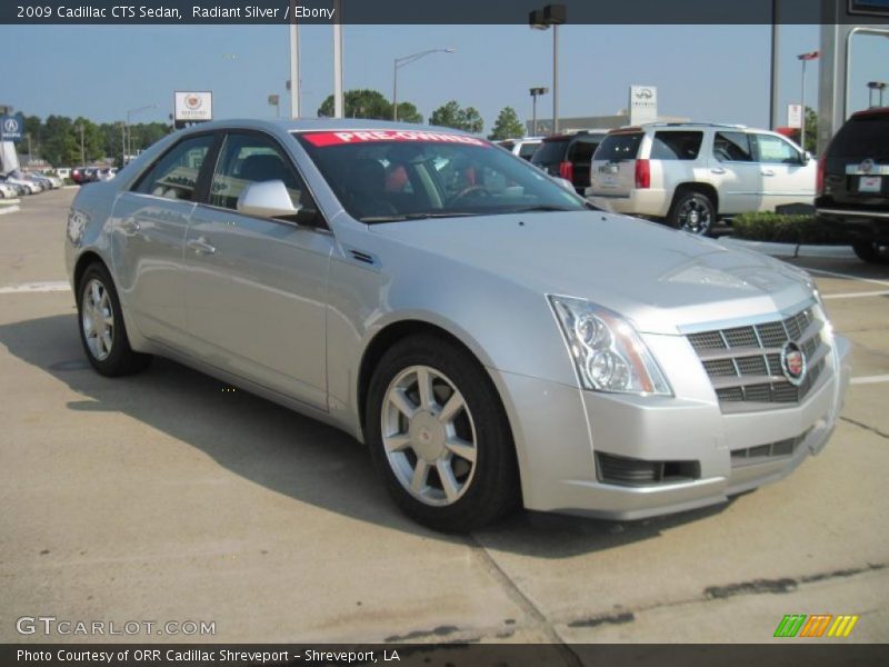Radiant Silver / Ebony 2009 Cadillac CTS Sedan
