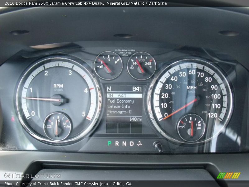 Mineral Gray Metallic / Dark Slate 2010 Dodge Ram 3500 Laramie Crew Cab 4x4 Dually
