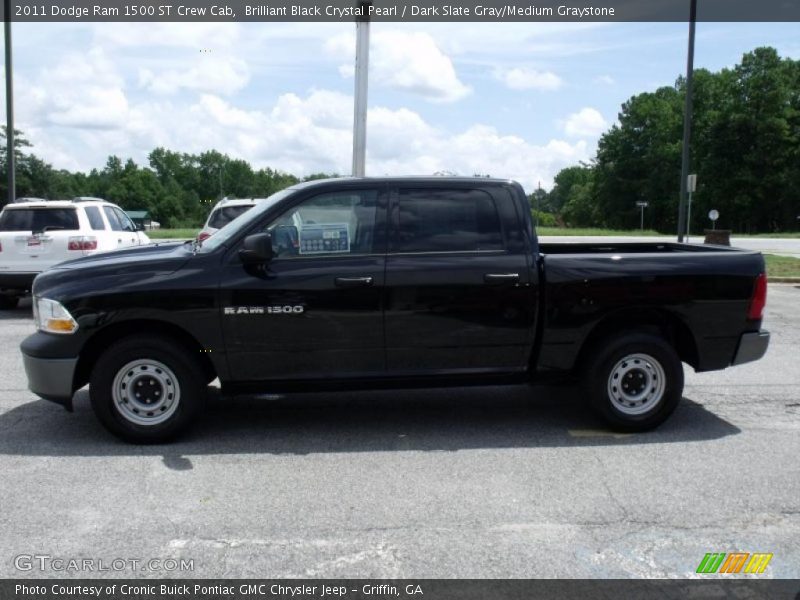 Brilliant Black Crystal Pearl / Dark Slate Gray/Medium Graystone 2011 Dodge Ram 1500 ST Crew Cab