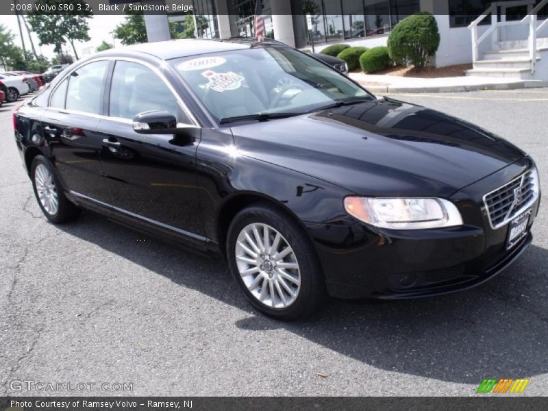 Black / Sandstone Beige 2008 Volvo S80 3.2