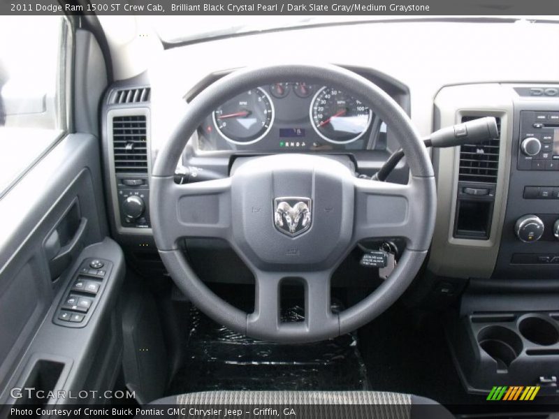 Brilliant Black Crystal Pearl / Dark Slate Gray/Medium Graystone 2011 Dodge Ram 1500 ST Crew Cab