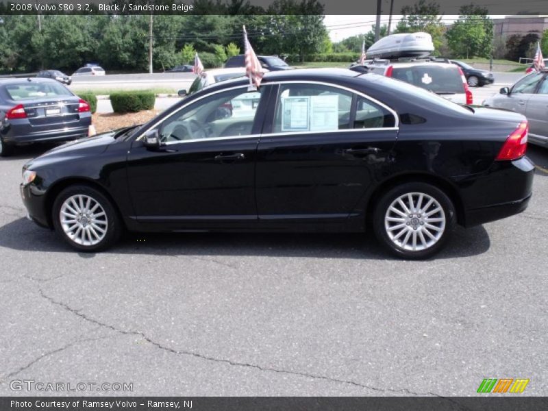 Black / Sandstone Beige 2008 Volvo S80 3.2