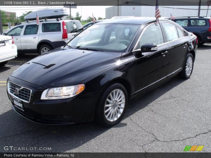 Black / Sandstone Beige 2008 Volvo S80 3.2