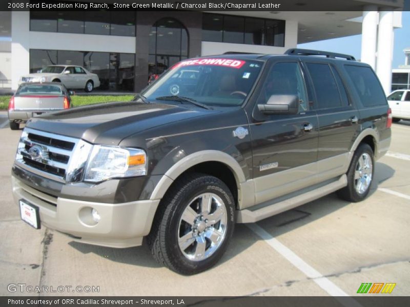 Stone Green Metallic / Charcoal Black/Chaparral Leather 2008 Ford Expedition King Ranch