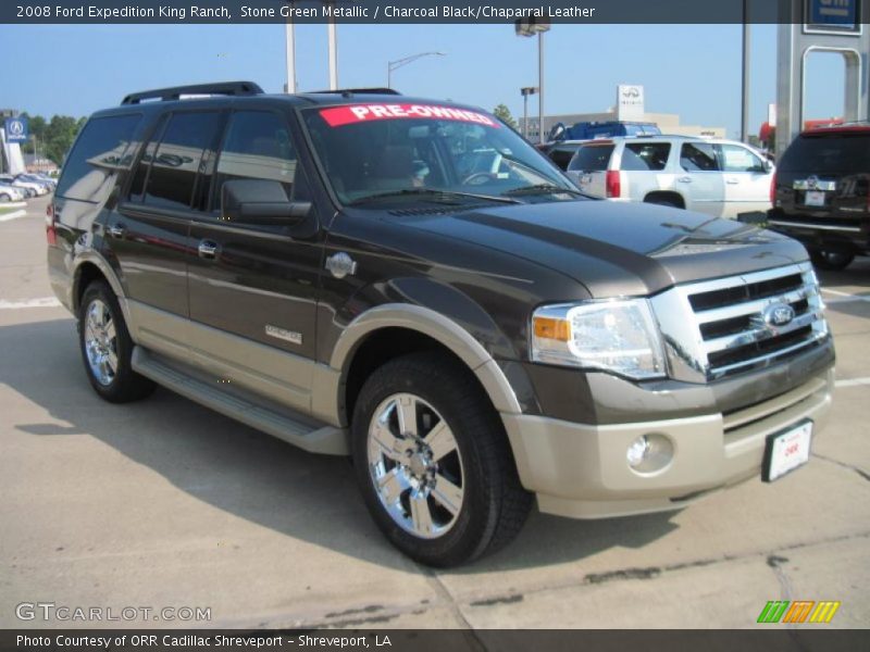 Stone Green Metallic / Charcoal Black/Chaparral Leather 2008 Ford Expedition King Ranch