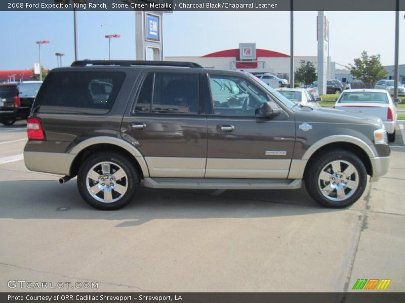 Stone Green Metallic / Charcoal Black/Chaparral Leather 2008 Ford Expedition King Ranch