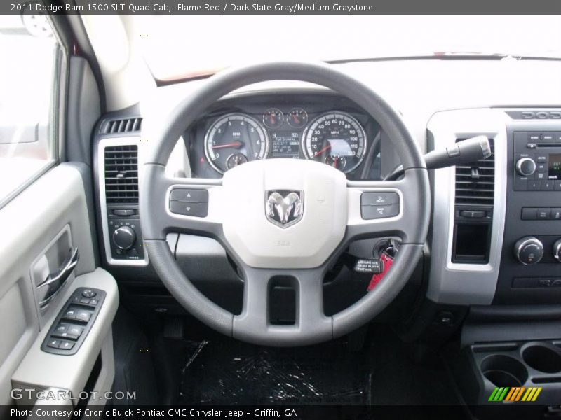 Flame Red / Dark Slate Gray/Medium Graystone 2011 Dodge Ram 1500 SLT Quad Cab