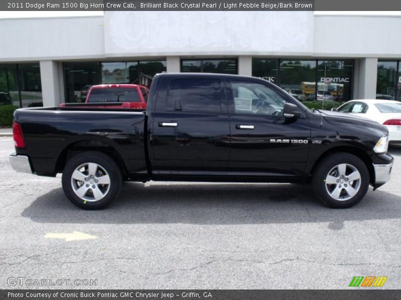 Brilliant Black Crystal Pearl / Light Pebble Beige/Bark Brown 2011 Dodge Ram 1500 Big Horn Crew Cab