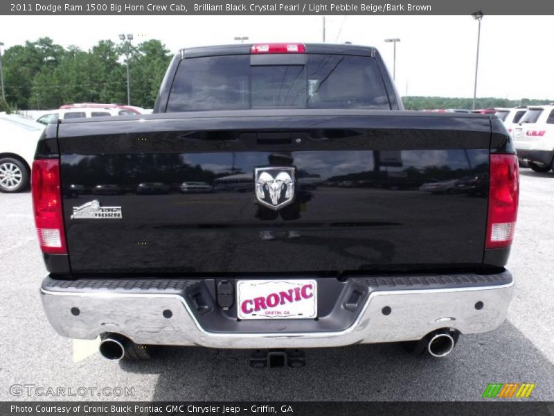 Brilliant Black Crystal Pearl / Light Pebble Beige/Bark Brown 2011 Dodge Ram 1500 Big Horn Crew Cab