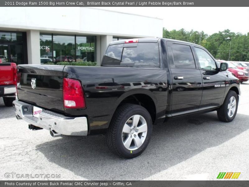 Brilliant Black Crystal Pearl / Light Pebble Beige/Bark Brown 2011 Dodge Ram 1500 Big Horn Crew Cab