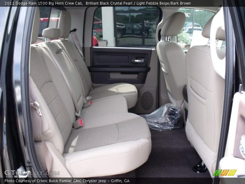Brilliant Black Crystal Pearl / Light Pebble Beige/Bark Brown 2011 Dodge Ram 1500 Big Horn Crew Cab