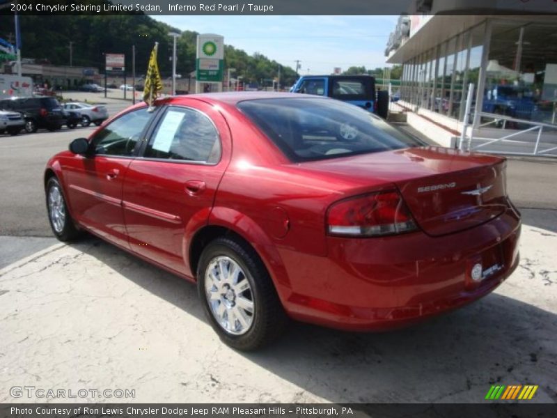 Inferno Red Pearl / Taupe 2004 Chrysler Sebring Limited Sedan