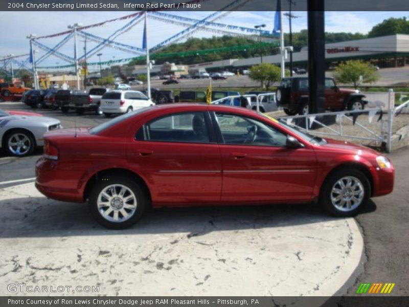 Inferno Red Pearl / Taupe 2004 Chrysler Sebring Limited Sedan