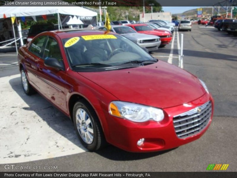 Inferno Red Pearl / Taupe 2004 Chrysler Sebring Limited Sedan
