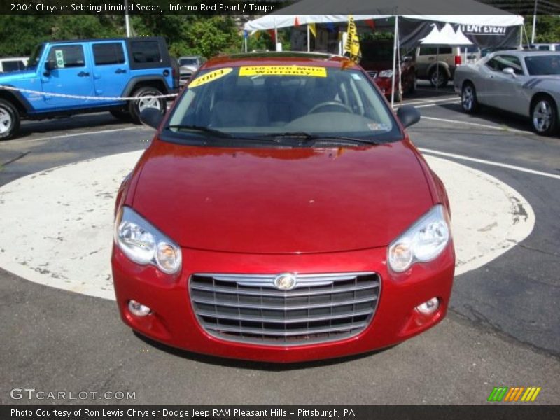 Inferno Red Pearl / Taupe 2004 Chrysler Sebring Limited Sedan