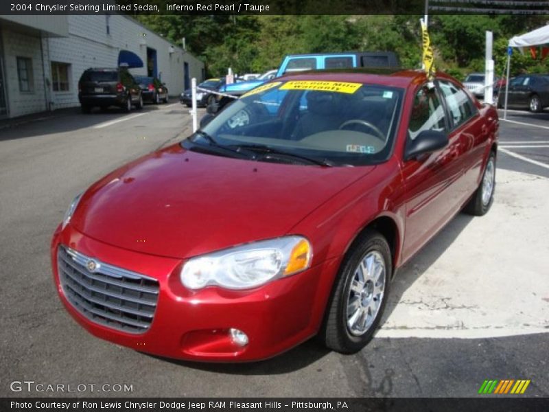 Inferno Red Pearl / Taupe 2004 Chrysler Sebring Limited Sedan
