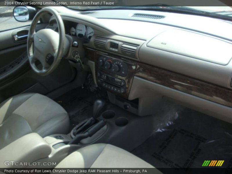 Inferno Red Pearl / Taupe 2004 Chrysler Sebring Limited Sedan