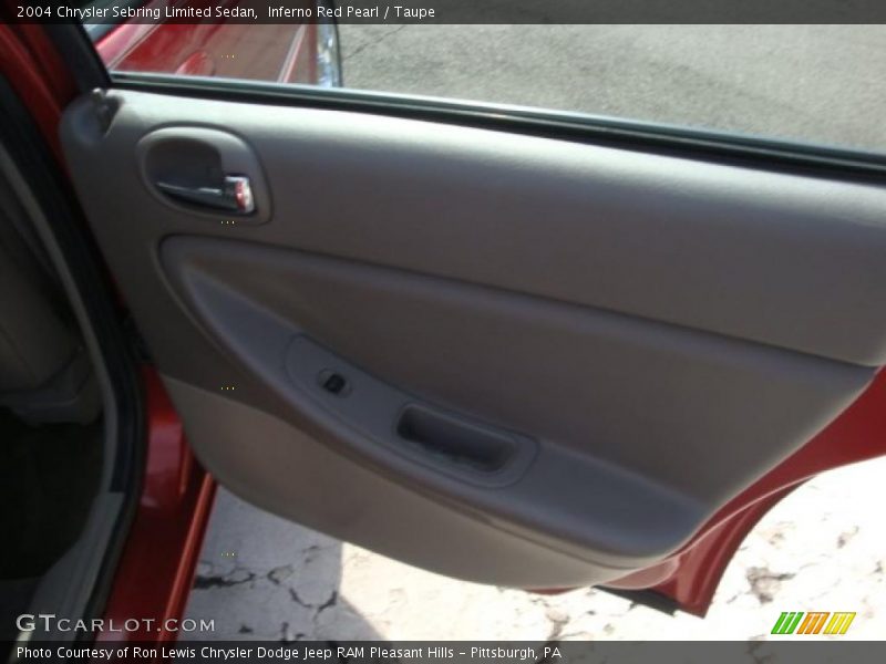 Inferno Red Pearl / Taupe 2004 Chrysler Sebring Limited Sedan