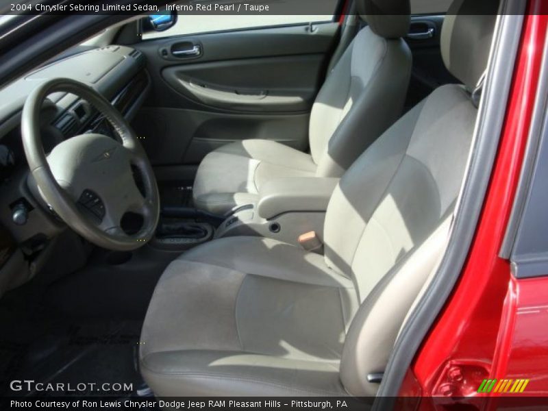 Inferno Red Pearl / Taupe 2004 Chrysler Sebring Limited Sedan