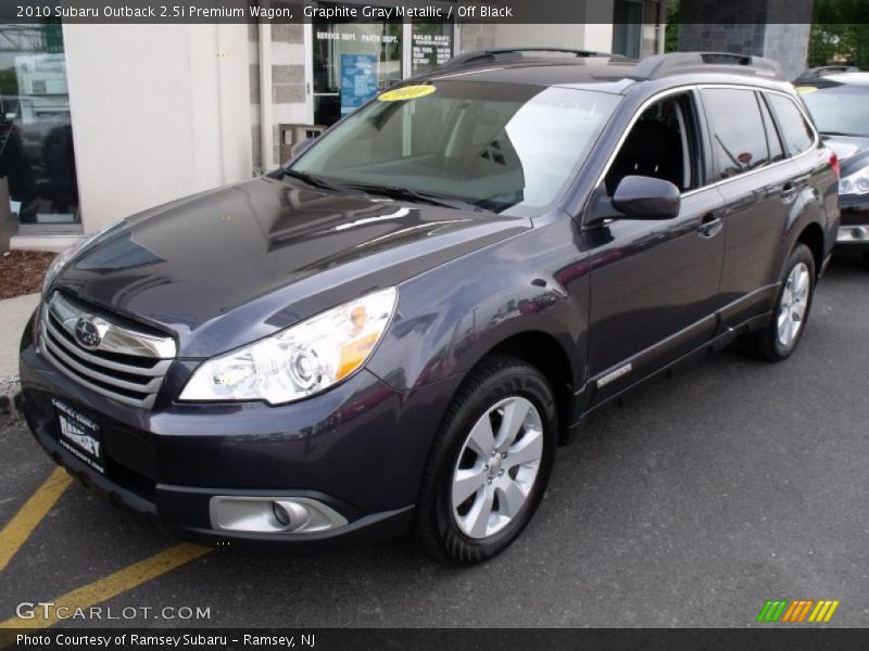 Graphite Gray Metallic / Off Black 2010 Subaru Outback 2.5i Premium Wagon