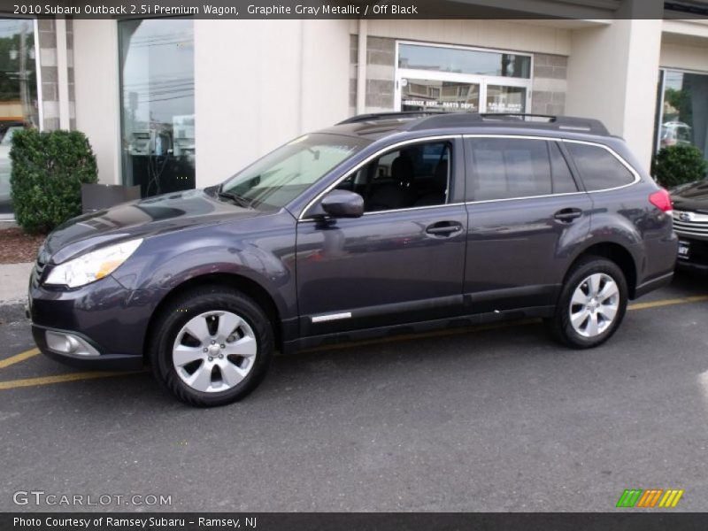 Graphite Gray Metallic / Off Black 2010 Subaru Outback 2.5i Premium Wagon