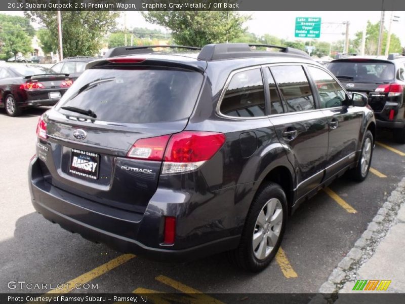 Graphite Gray Metallic / Off Black 2010 Subaru Outback 2.5i Premium Wagon