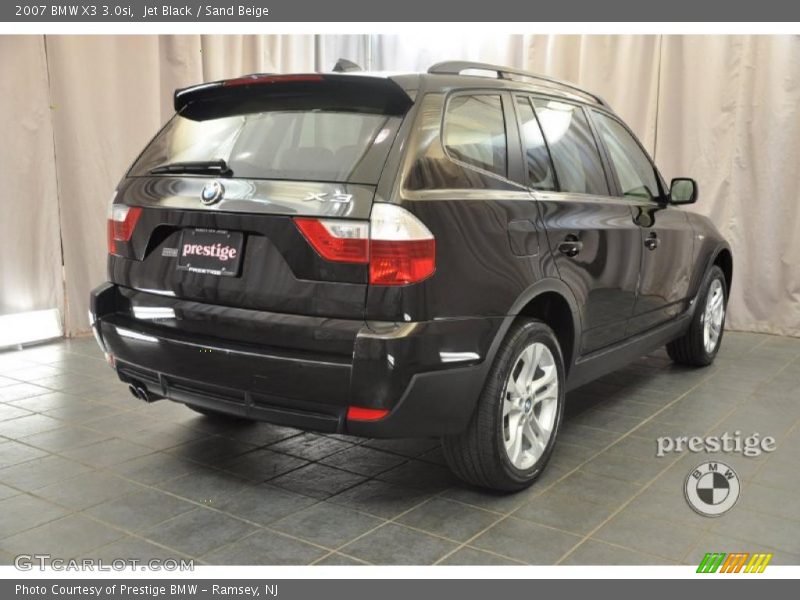 Jet Black / Sand Beige 2007 BMW X3 3.0si