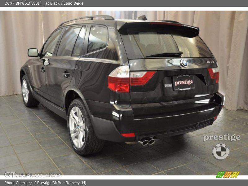 Jet Black / Sand Beige 2007 BMW X3 3.0si