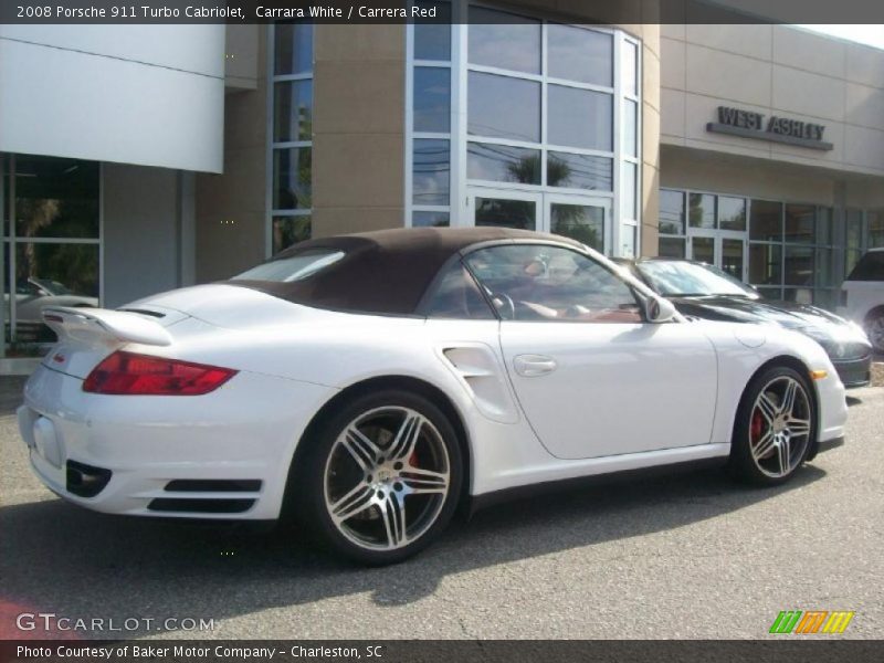 Carrara White / Carrera Red 2008 Porsche 911 Turbo Cabriolet