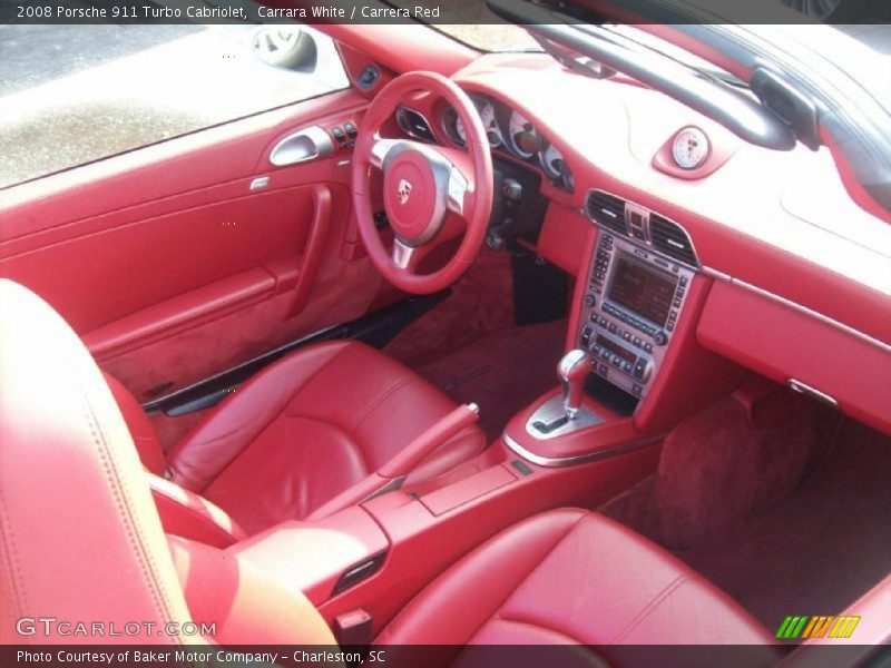 Carrara White / Carrera Red 2008 Porsche 911 Turbo Cabriolet