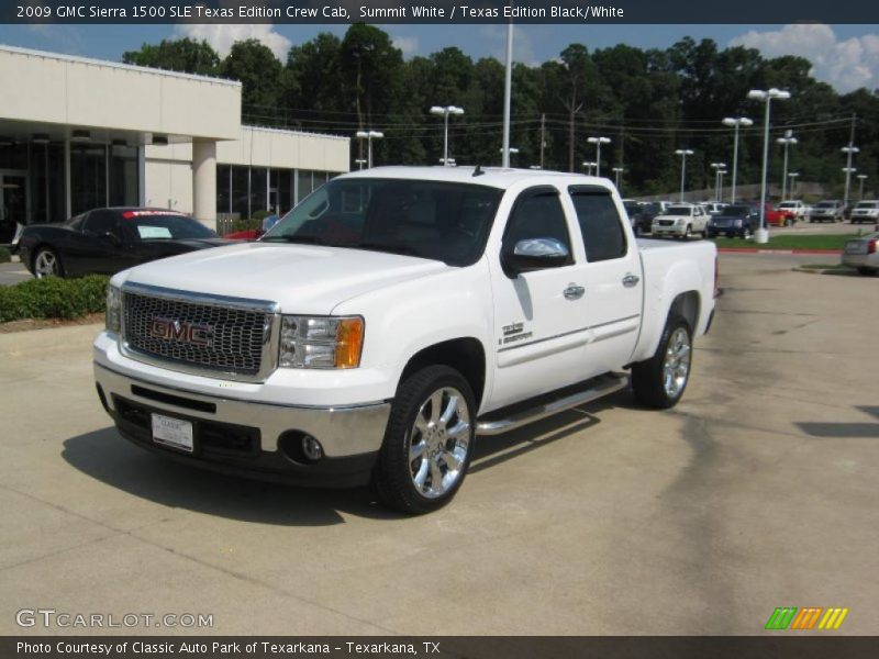 Summit White / Texas Edition Black/White 2009 GMC Sierra 1500 SLE Texas Edition Crew Cab