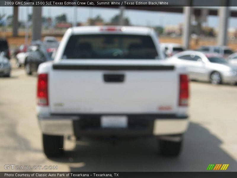 Summit White / Texas Edition Black/White 2009 GMC Sierra 1500 SLE Texas Edition Crew Cab