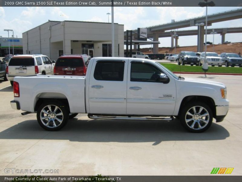 Summit White / Texas Edition Black/White 2009 GMC Sierra 1500 SLE Texas Edition Crew Cab