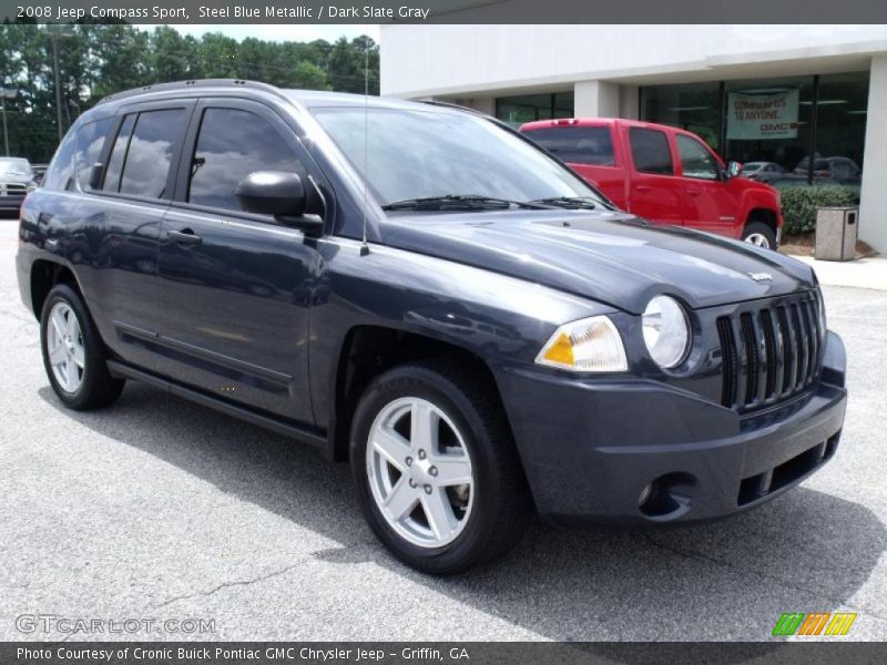 Steel Blue Metallic / Dark Slate Gray 2008 Jeep Compass Sport