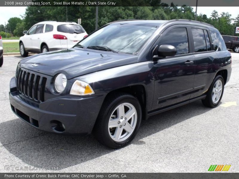 Steel Blue Metallic / Dark Slate Gray 2008 Jeep Compass Sport