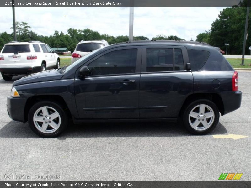 Steel Blue Metallic / Dark Slate Gray 2008 Jeep Compass Sport