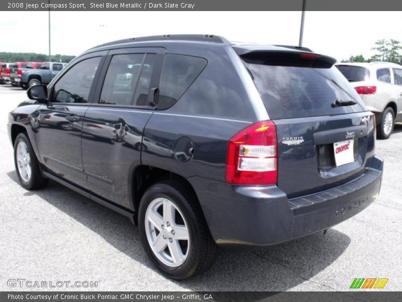 Steel Blue Metallic / Dark Slate Gray 2008 Jeep Compass Sport