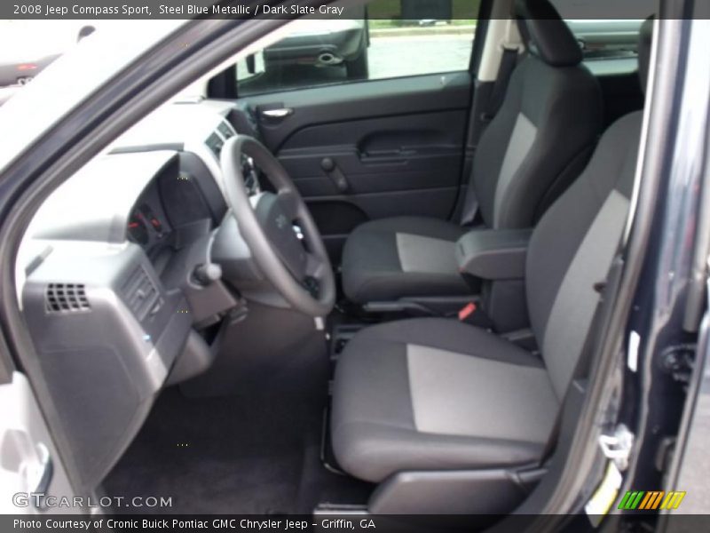 Steel Blue Metallic / Dark Slate Gray 2008 Jeep Compass Sport