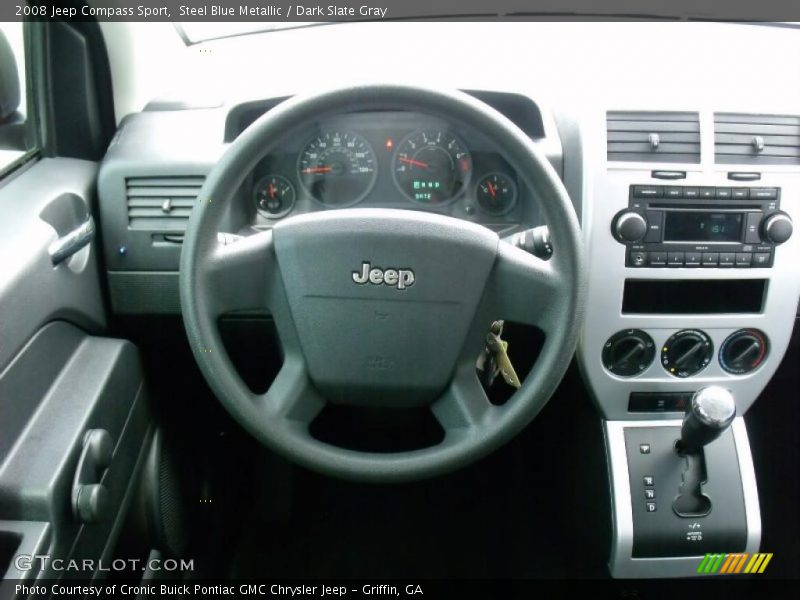 Steel Blue Metallic / Dark Slate Gray 2008 Jeep Compass Sport