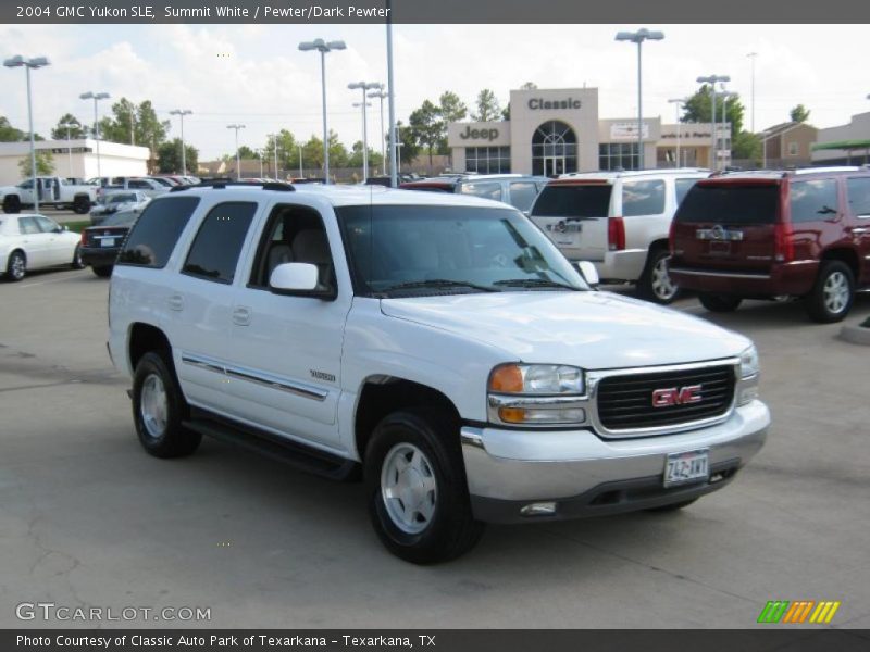 Summit White / Pewter/Dark Pewter 2004 GMC Yukon SLE