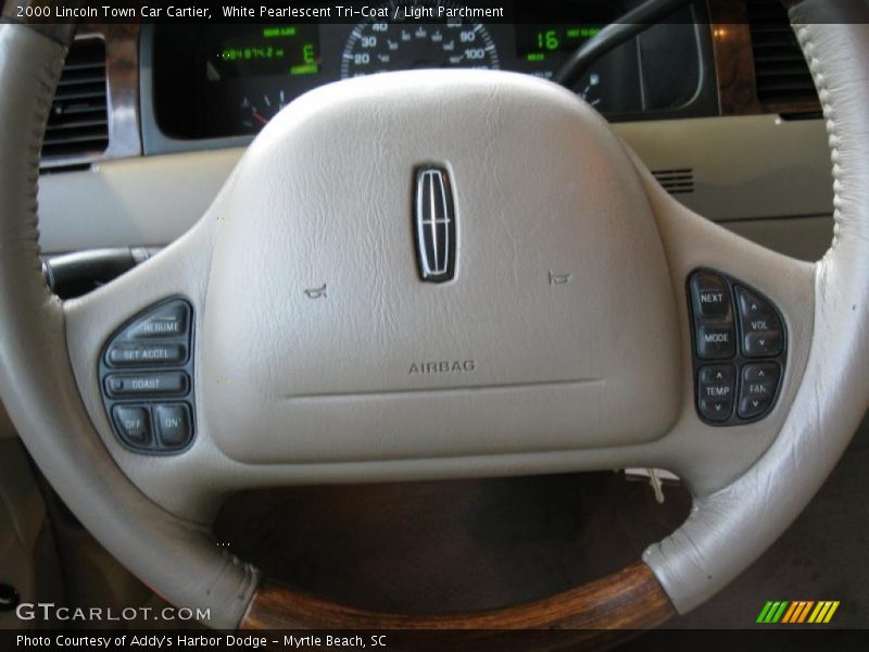 White Pearlescent Tri-Coat / Light Parchment 2000 Lincoln Town Car Cartier