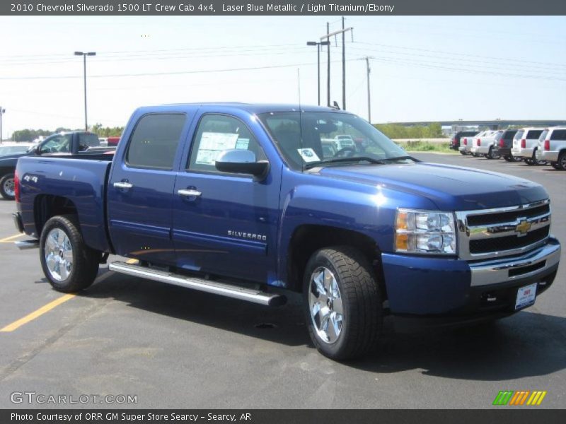 Laser Blue Metallic / Light Titanium/Ebony 2010 Chevrolet Silverado 1500 LT Crew Cab 4x4