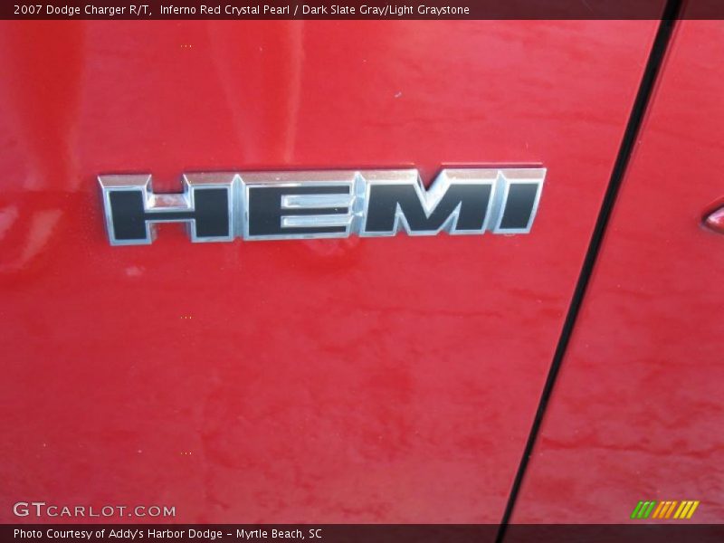 Inferno Red Crystal Pearl / Dark Slate Gray/Light Graystone 2007 Dodge Charger R/T