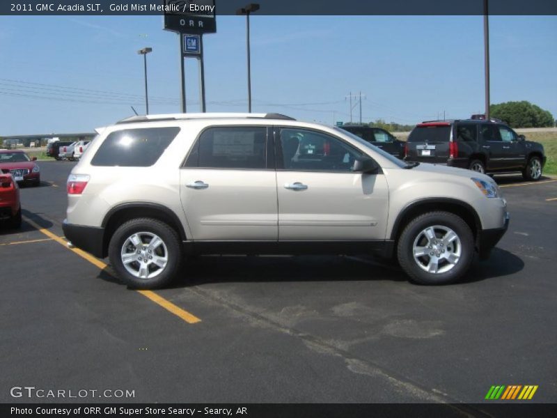 Gold Mist Metallic / Ebony 2011 GMC Acadia SLT