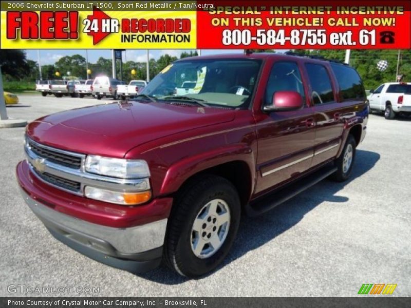 Sport Red Metallic / Tan/Neutral 2006 Chevrolet Suburban LT 1500