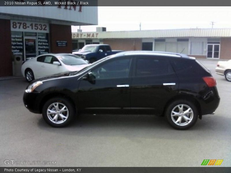 Wicked Black / Black 2010 Nissan Rogue SL AWD