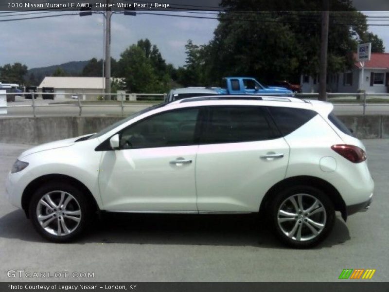 Glacier White Pearl / Beige 2010 Nissan Murano LE AWD