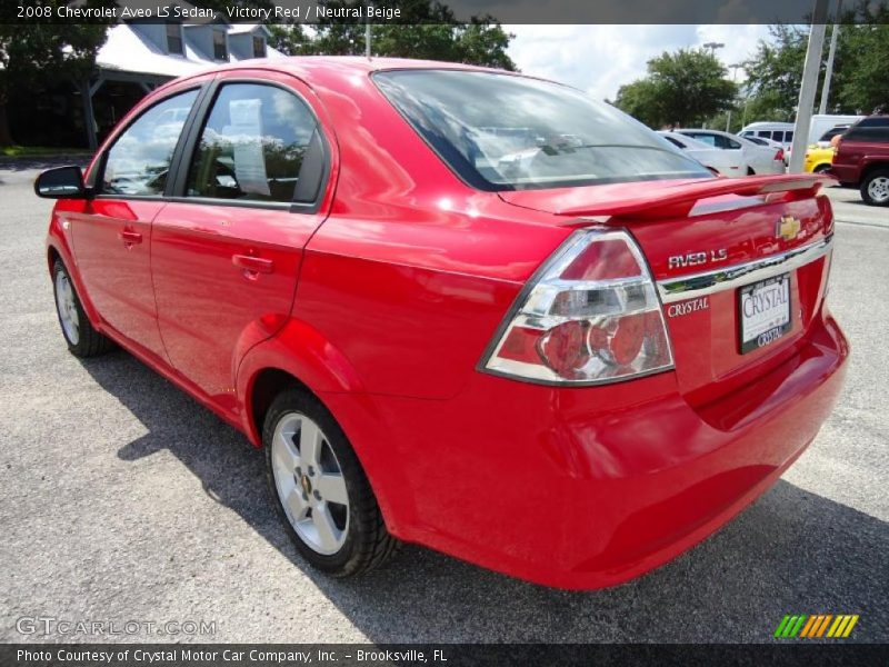 Victory Red / Neutral Beige 2008 Chevrolet Aveo LS Sedan