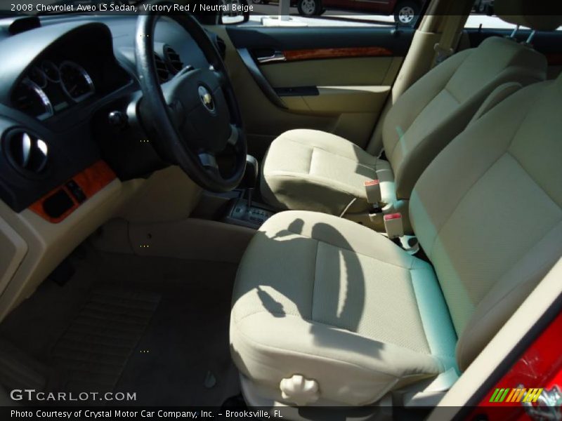 Victory Red / Neutral Beige 2008 Chevrolet Aveo LS Sedan
